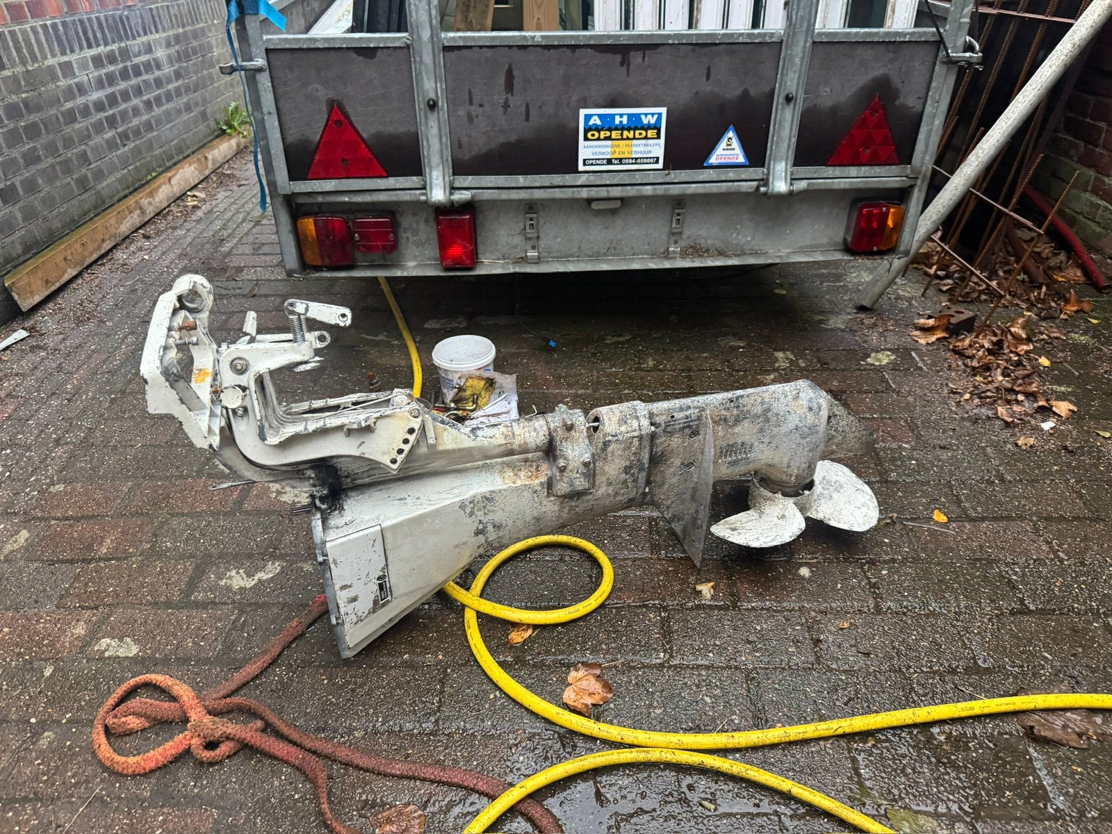 Yamaha 9.9 Langstaart Staartstuk - Schakelt Goed, Ophalen of Verzenden, Gebruikt, Motor en Techniek, Motorboot