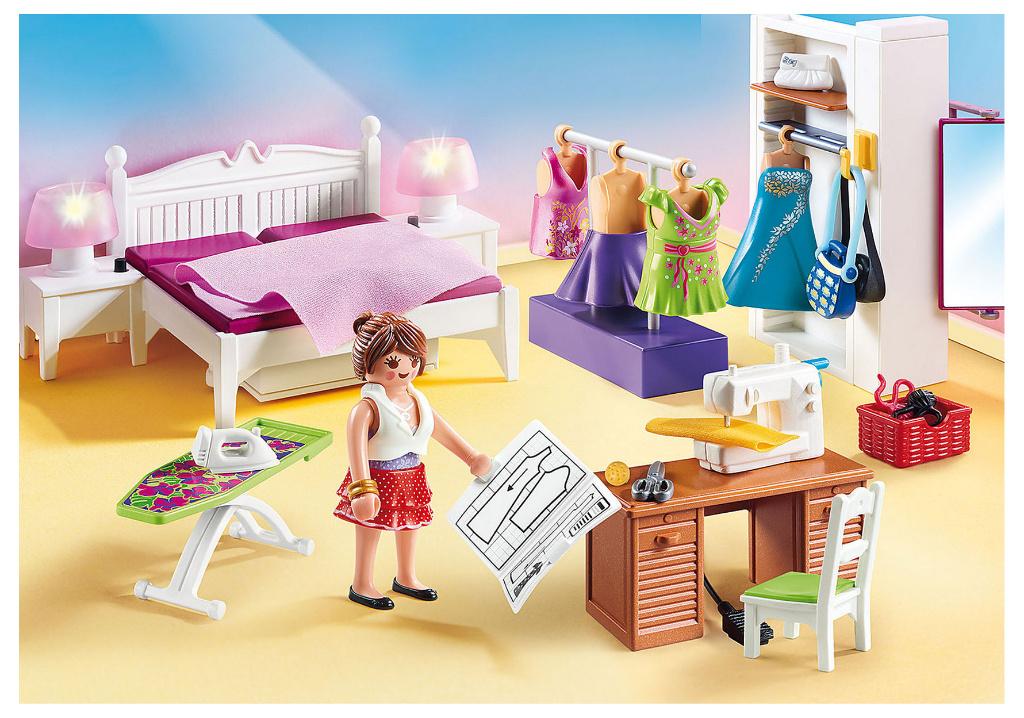 PLAYMOBIL 70208 Dollhouse Slaapkamer + Mode ontwerphoek 67dl, Kinderen en Baby's, Speelgoed | Playmobil, Ophalen of Verzenden