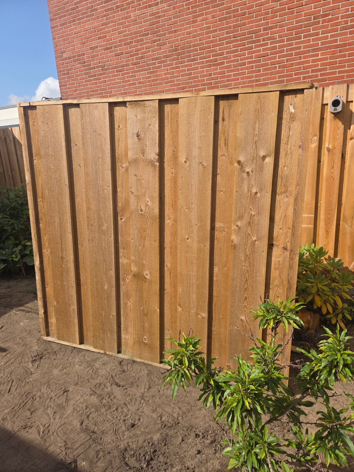 Schutting gering  delen + beton palen., Ophalen, 1 tot 2 meter, Zo goed als nieuw, 3 tot 6 meter