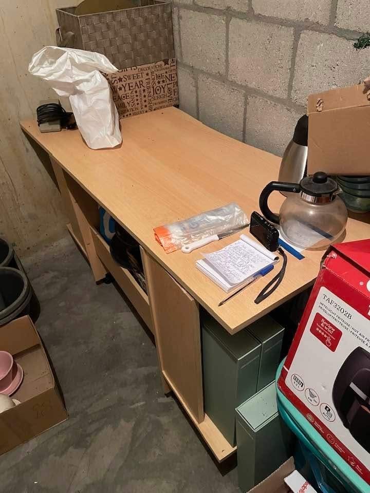 grote beuken bureau!, Ophalen, Gebruikt, Hout, Computerbureau