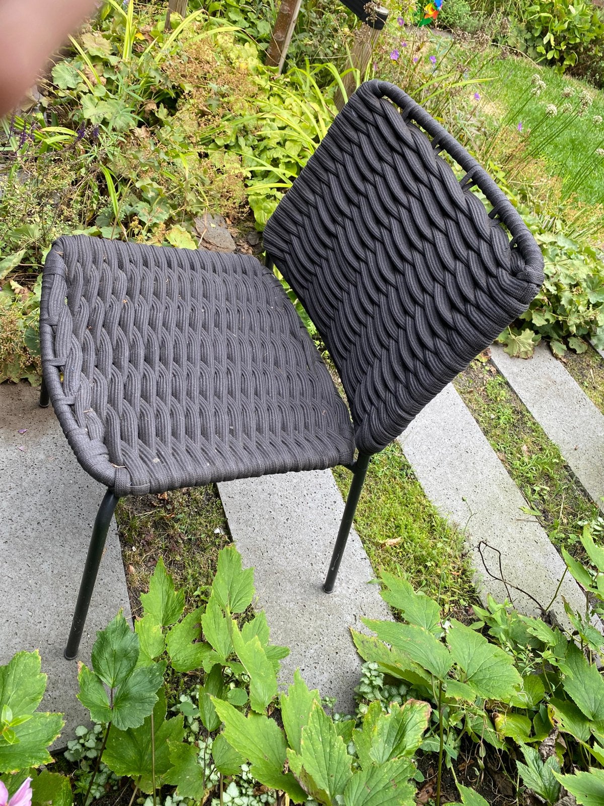 2 Ikea stoelen, Tuin en Terras, Tuinstoelen, Ophalen, Zo goed als nieuw, Kunststof