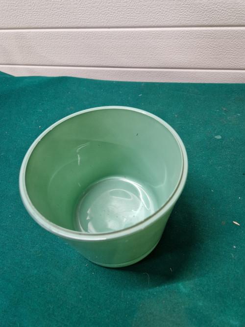 Bloempot glas mintgroen, Ophalen of Verzenden, 'T Olde Gre-j, Info@toldegrej.nl, Endepoelstraat 20f Didam