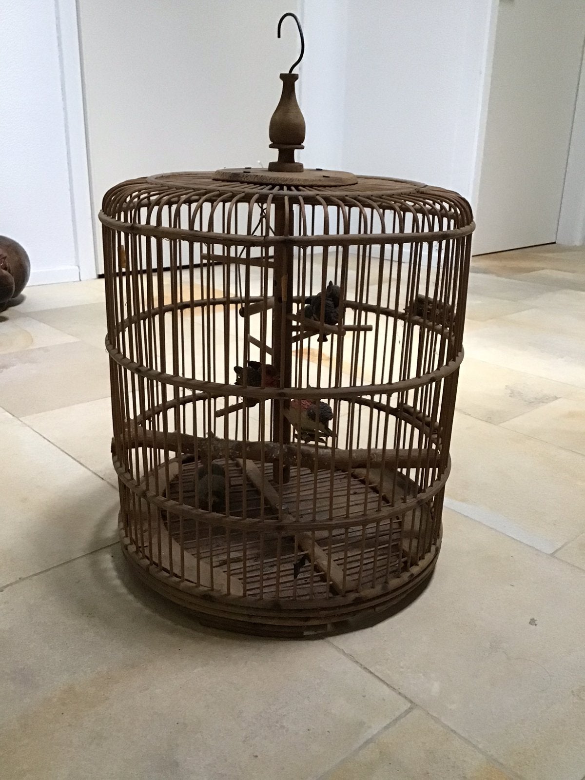 2x decoratieve rotan vogelkooitjes, Ophalen, Gebruikt, Kooi-accessoires