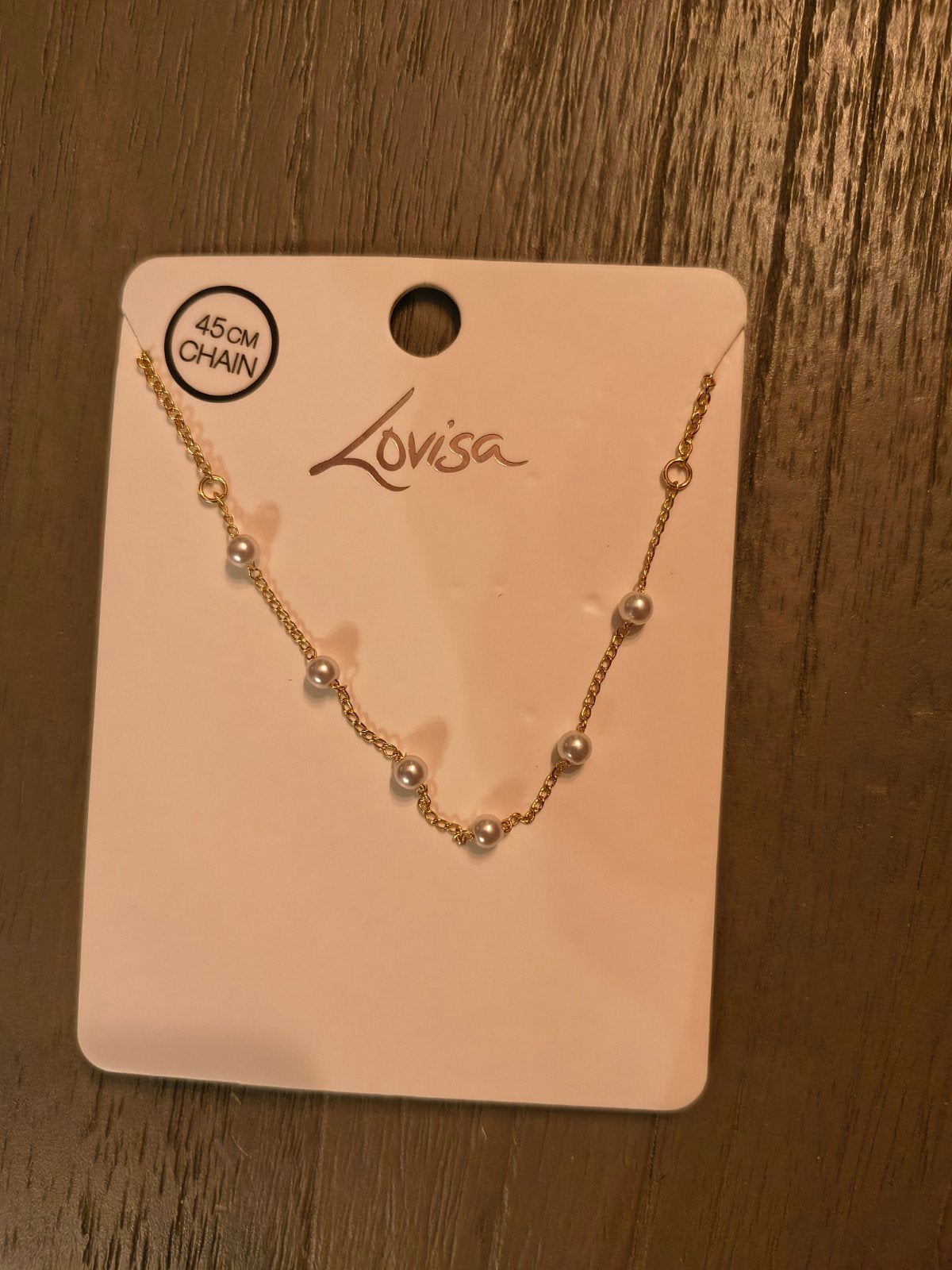 Lovisa ketting met parels en bloem bedel goud NIEUW, Nieuw, Ophalen of Verzenden, Goud, Overige materialen