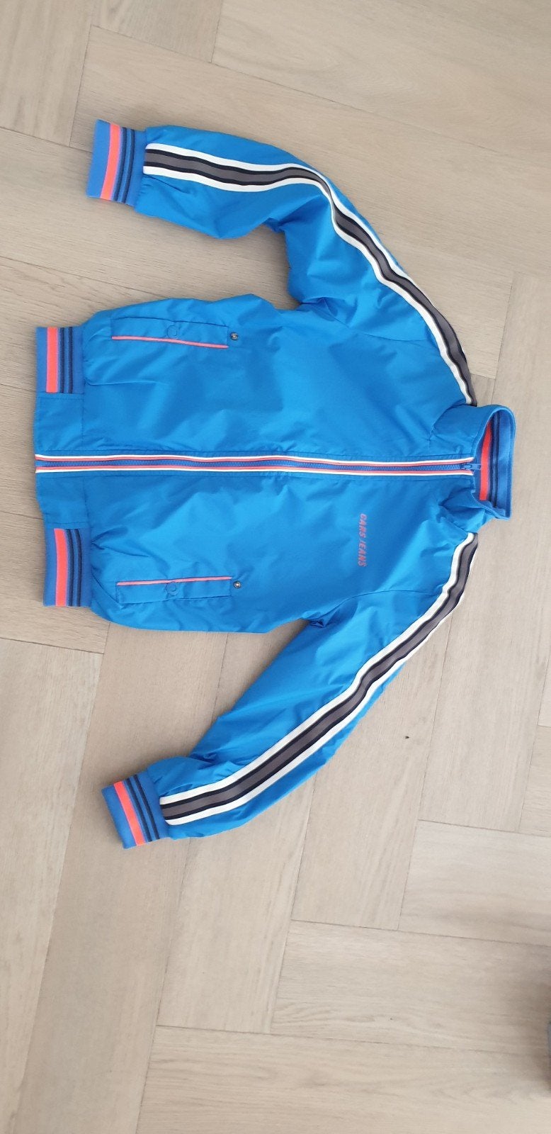 Cars Jeans Jas - Blauw met strepen, Ophalen of Verzenden, Zo goed als nieuw, Jas, Jongen