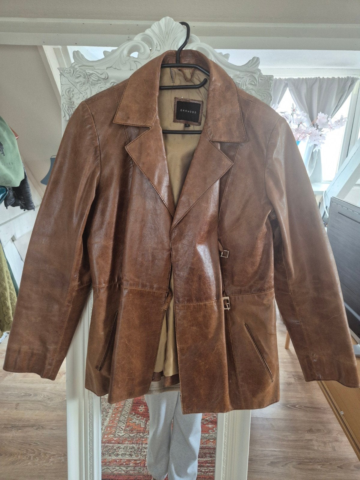 Oakwood 100% Leren Jas Bruin – Vintage Look, Maat 38/40 (M), Bruin, Ophalen of Verzenden, Oakwood