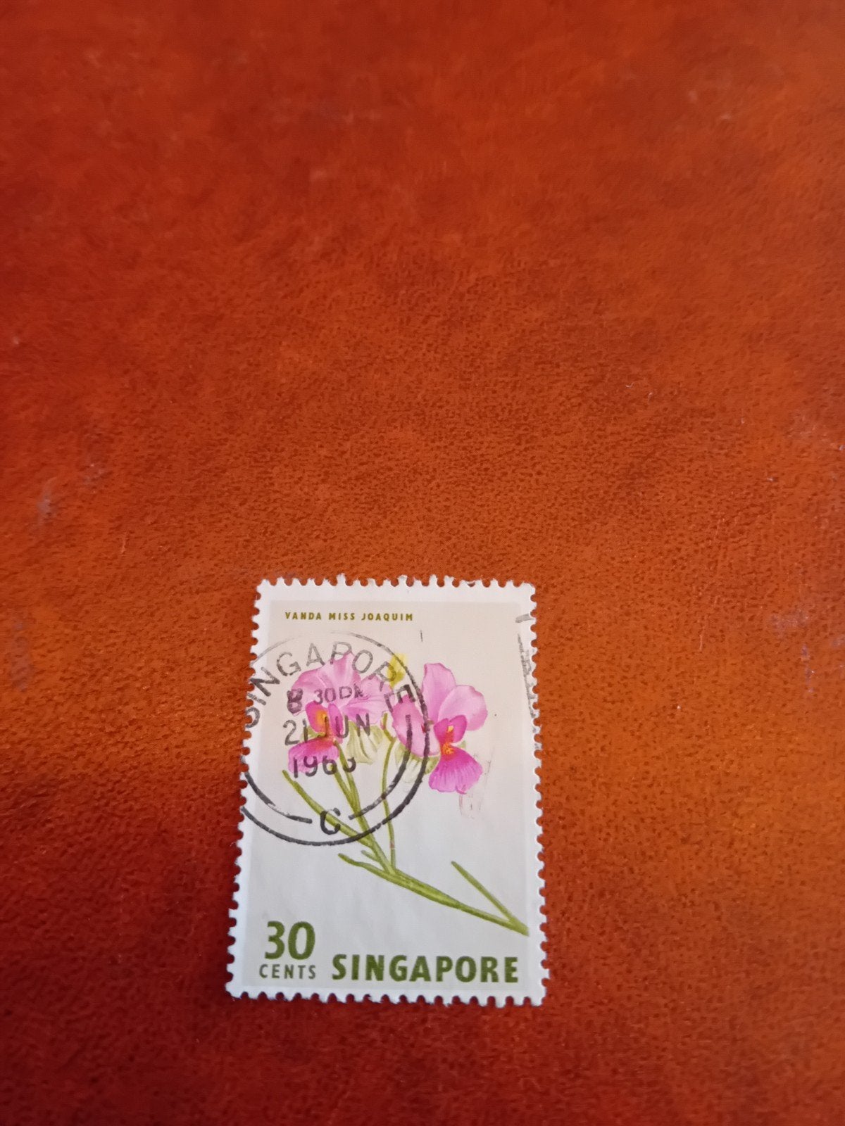 Singapore postzegel 1966 - Vanda Miss Joaquim, Ophalen of Verzenden, Gestempeld