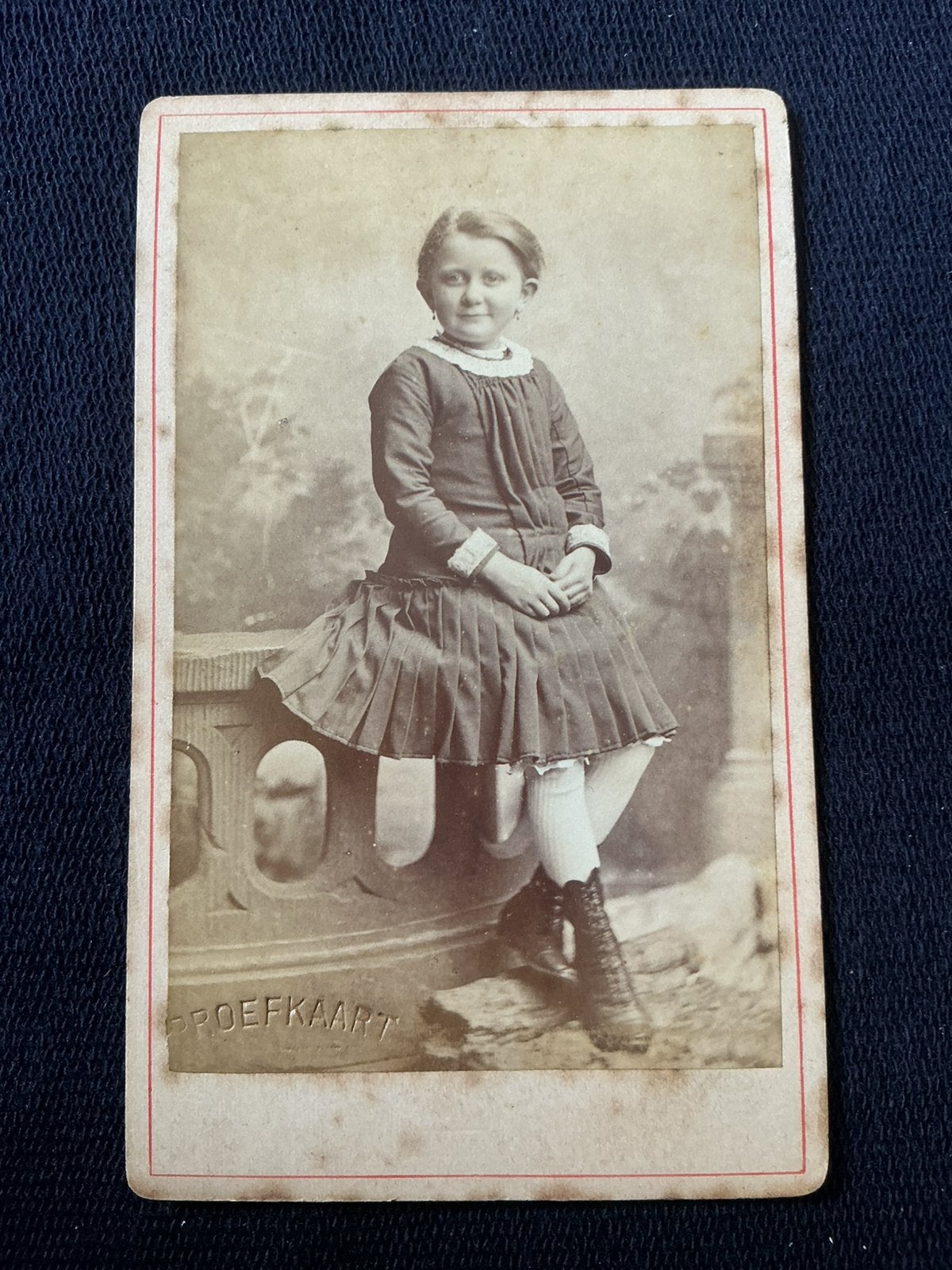 CDV, Meisje, Proefkaart, Carte de Visite, Gebruikt, Foto, Ophalen of Verzenden, Voor 1940
