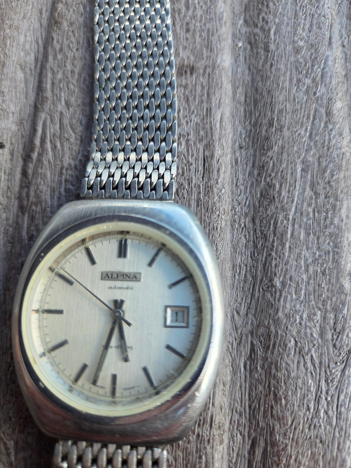 Alpina Automatic Polshorloge - Vintage Stijl, Overige merken, Staal, Met bandje, Polshorloge