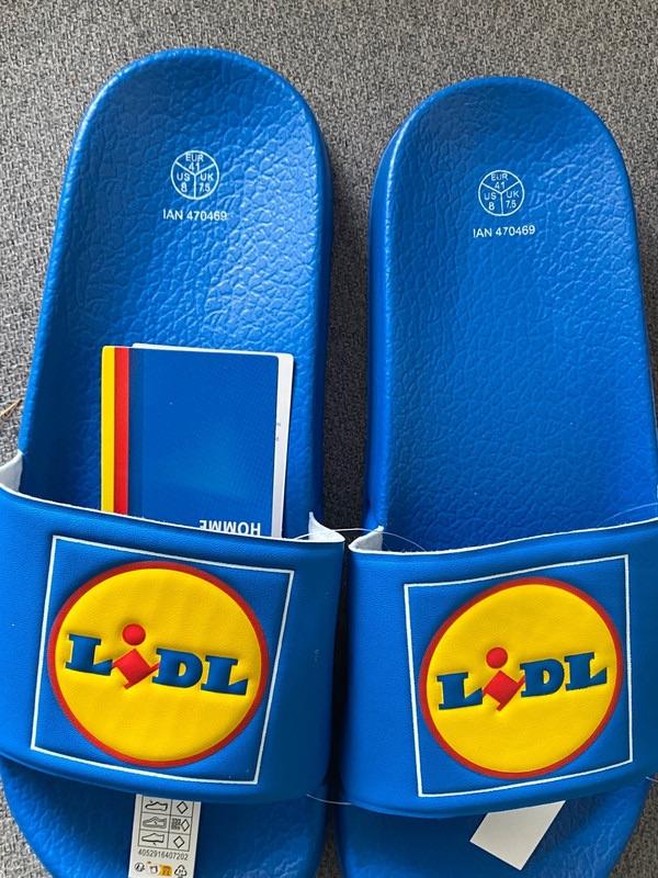lidl slippers unisex 41 merchandise vrije tijd beach slides, Kleding | Heren, Slippers, Blauw, Lidl, Nieuw