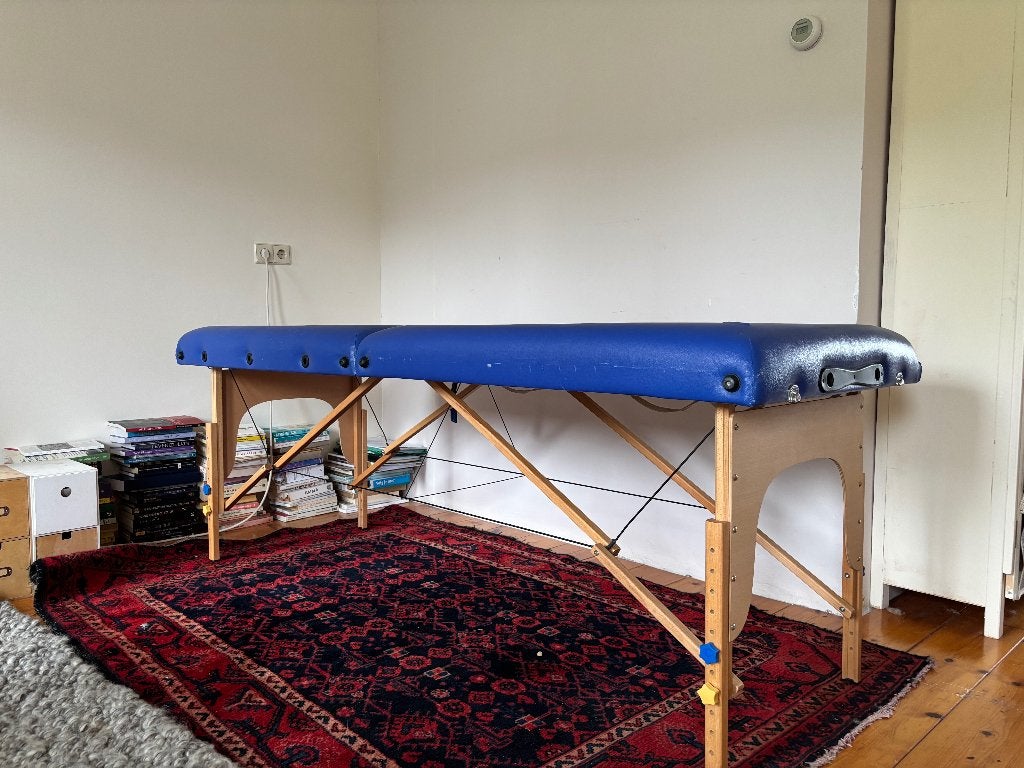 Goede houten inklapbare behandeltafel, Ophalen, Gebruikt, Massagetafel