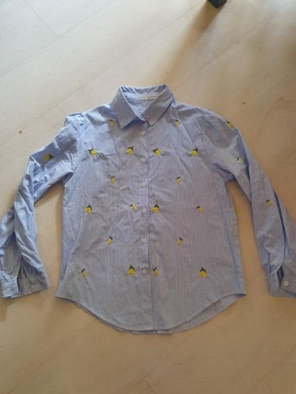 Zgan! Gestreepte blouse van By Clara met citroenen mt M/L!, Maat 38/40 (M), Overige kleuren, Verzenden, Zo goed als nieuw