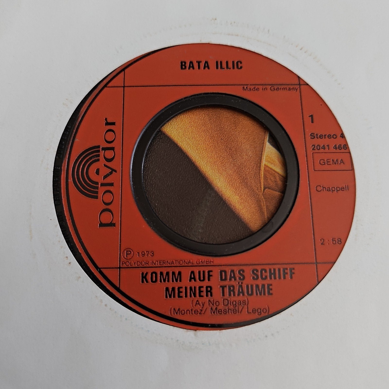 Bata Illic - Komm auf das Schiff meiner Träume (Single), Cd's en Dvd's, Ophalen of Verzenden, Gebruikt, 7 inch