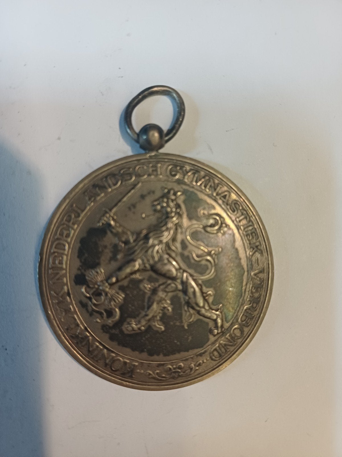 Zilveren Herdenkingsmedaille K.N.G.V. Lycurgus-Oranje, Postzegels en Munten, Penningen en Medailles, Ophalen, Zilver, Nederland