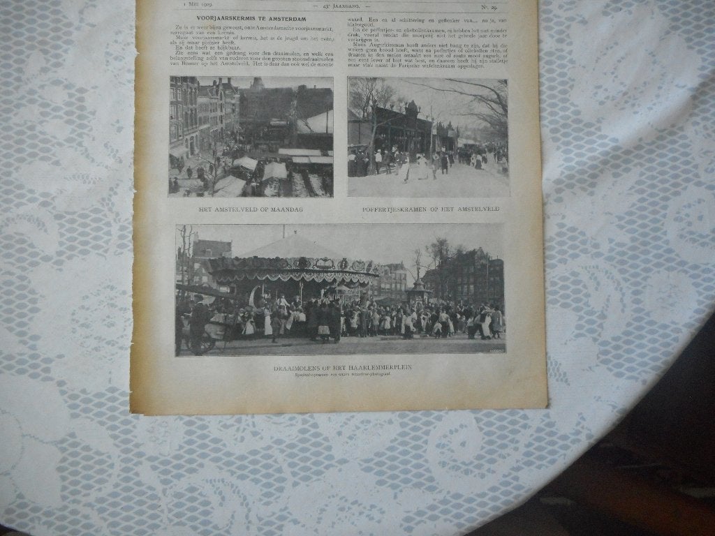 Amsterdam. Voorjaarskermis. 1909., Verzamelen, Ophalen of Verzenden, Voor 1920, Nederland, Knipsel(s)