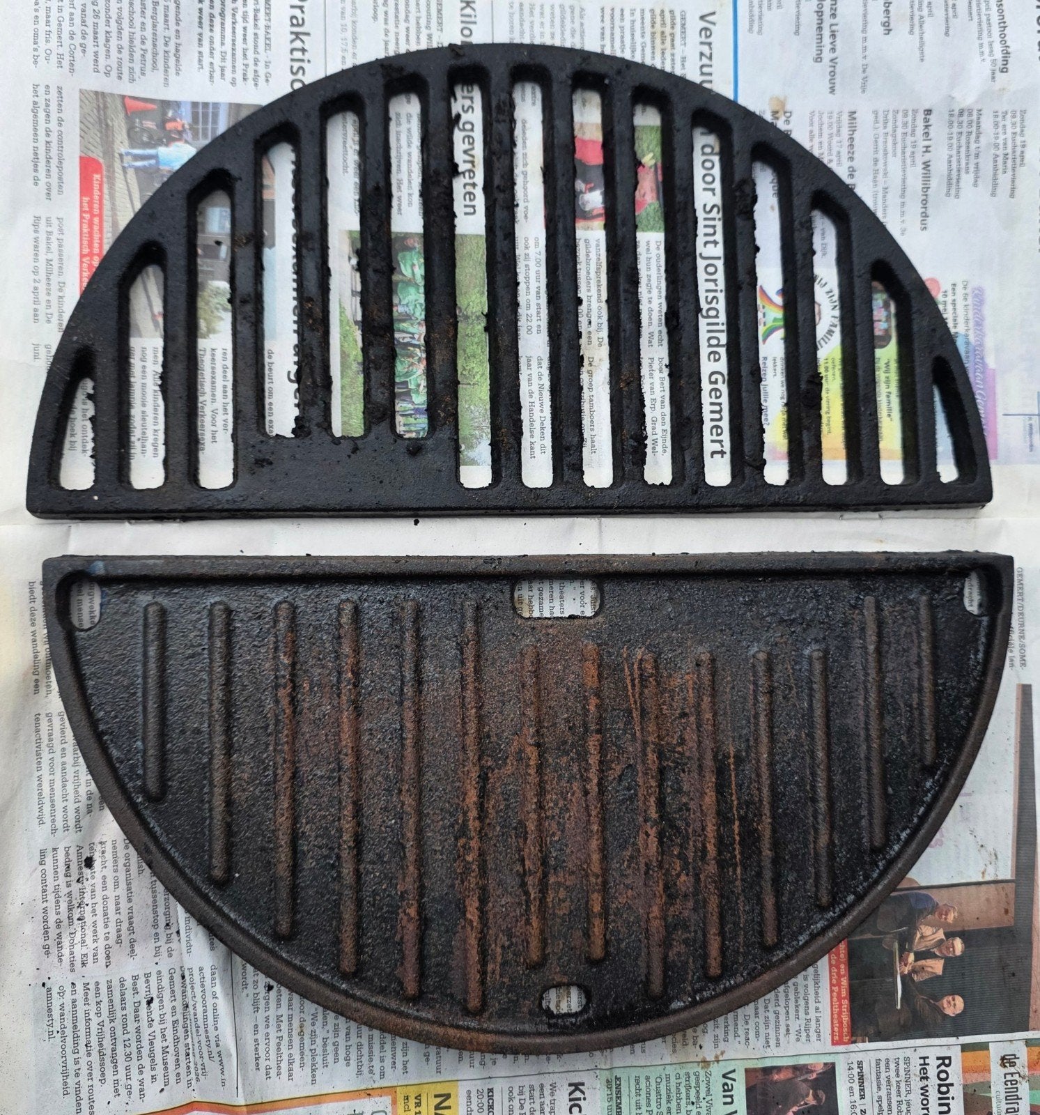 Gietijzeren grillrooster en bakplaat thebastard compact, Ophalen of Verzenden, Gebruikt