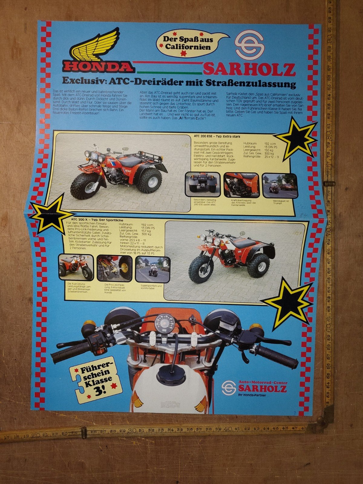 Honda Atc drie-wieler brochure, Ophalen of Verzenden, Zo goed als nieuw