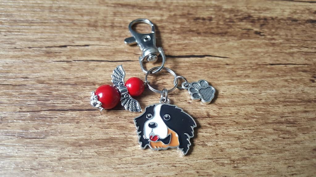 Tas/Sleutelhanger Berner sennen met geluksengeltje, Verzenden, Nieuw, Overige kleuren, Handtas