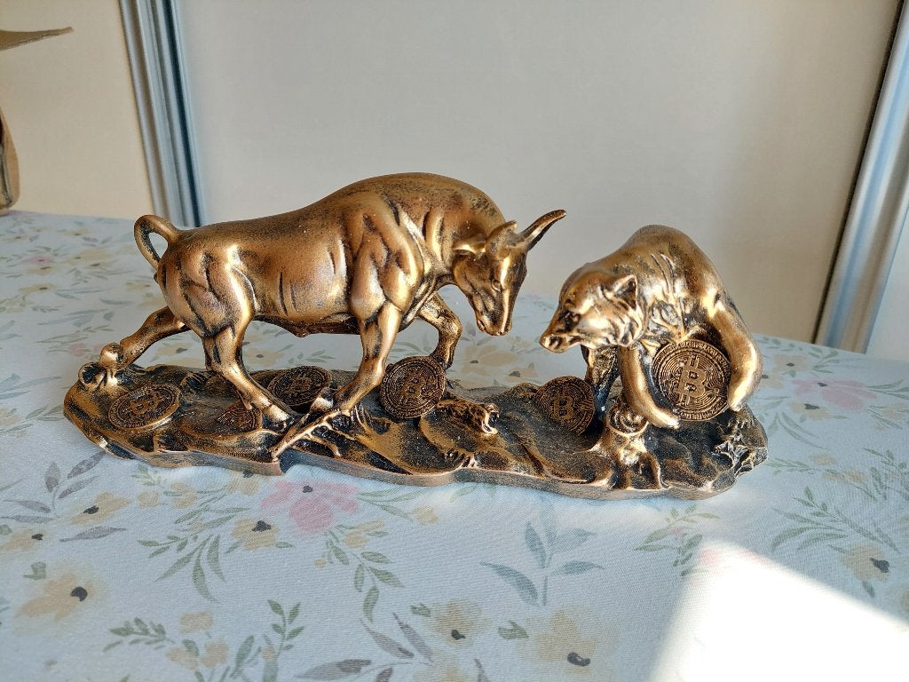Beeld van vechtende Stier met Beer  (NIEUW), Ophalen, Nieuw, Dier