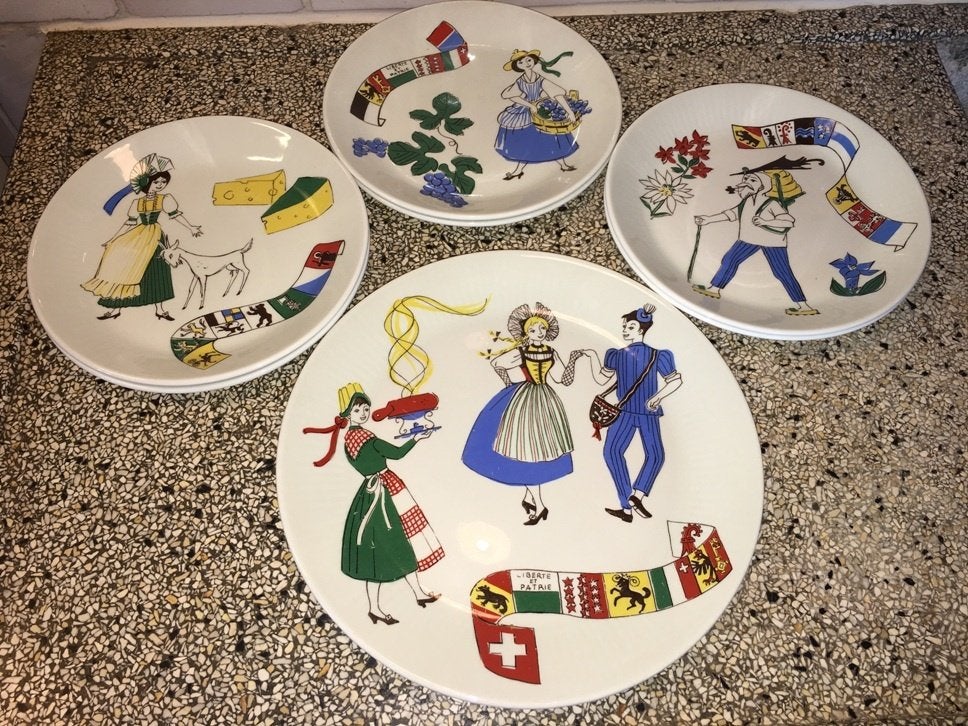 Kaas Borden set Acanthus blad en set Liberte et Patrie PPSTK, Antiek en Kunst, Verzenden