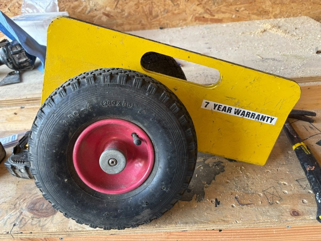 Gele transportkar met 7 jaar garantie, 100 liter of meer, Ophalen of Verzenden, Gebruikt, Transportkar