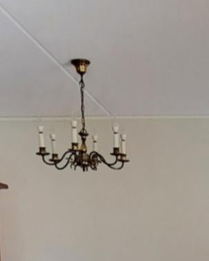 Kroonluchter Vintage, Huis en Inrichting, Lampen | Kroonluchters, Ophalen, Gebruikt, Metaal, Vintage