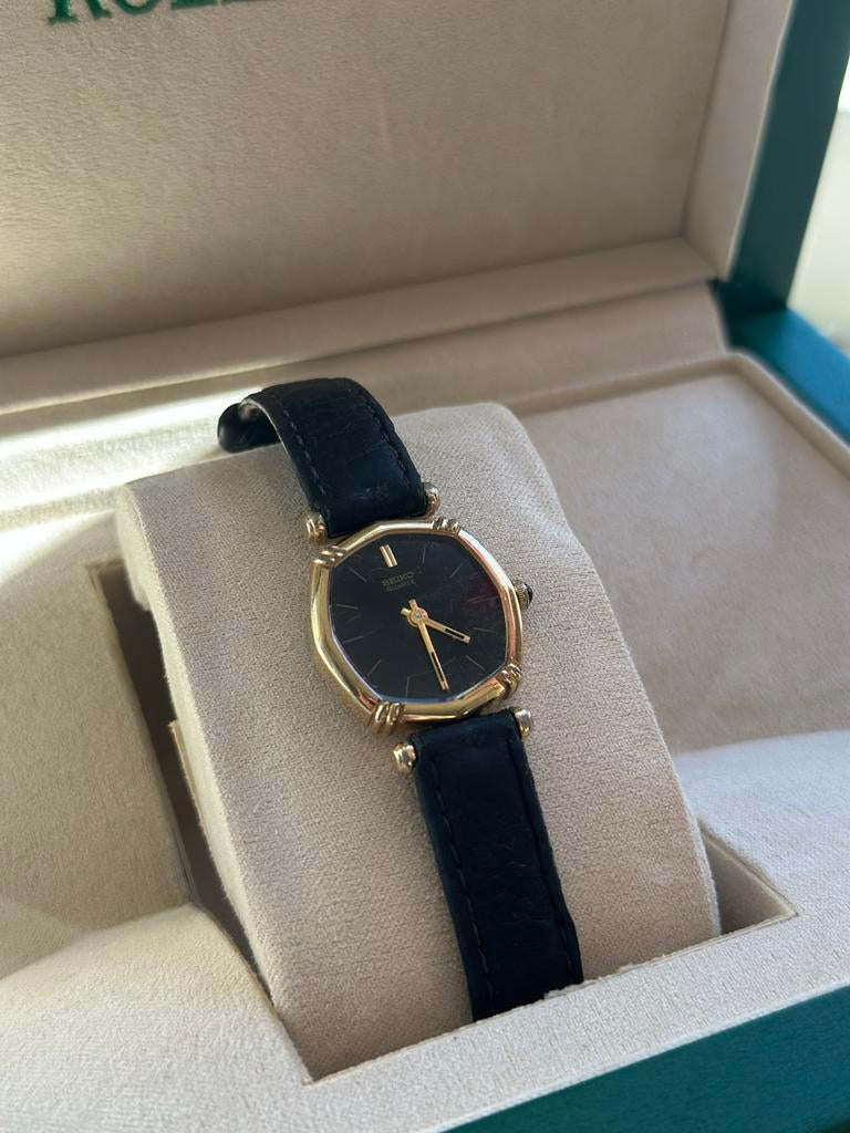 Vintage Seiko Socie (1400-5230) Octagon Design-Loopt Perfect, Sieraden, Tassen en Uiterlijk, Horloges | Dames, Polshorloge, Ophalen of Verzenden