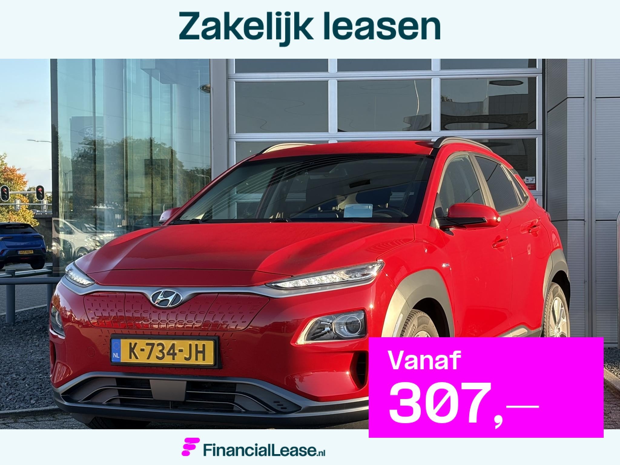 Hyundai Kona EV Fashion 64 kWh I SOH 96.2% I Navigatie i Ach, Stof, Gebruikt, Verwarmde buitenspiegels, Origineel Nederlands