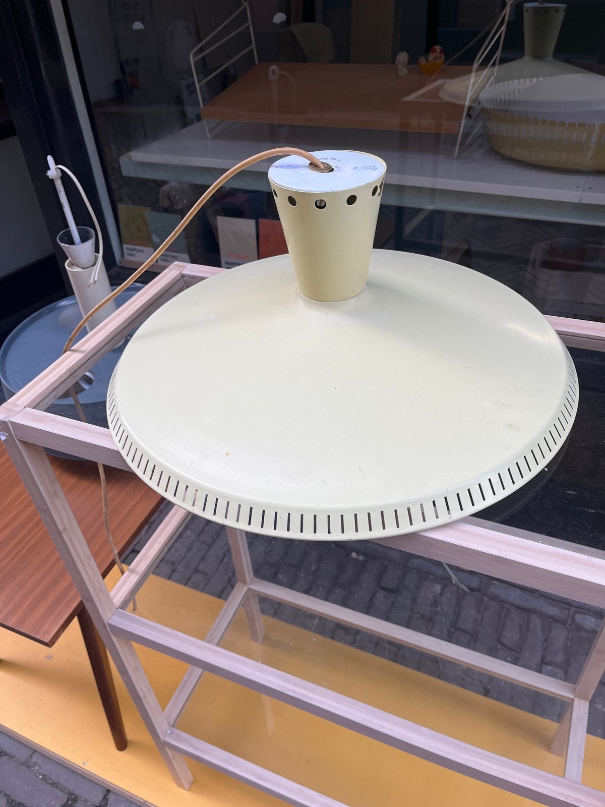 Vintage Philips NB 92 Hanglamp Louis Kalff, Ophalen of Verzenden, Gebruikt, Metaal, E27 (groot)