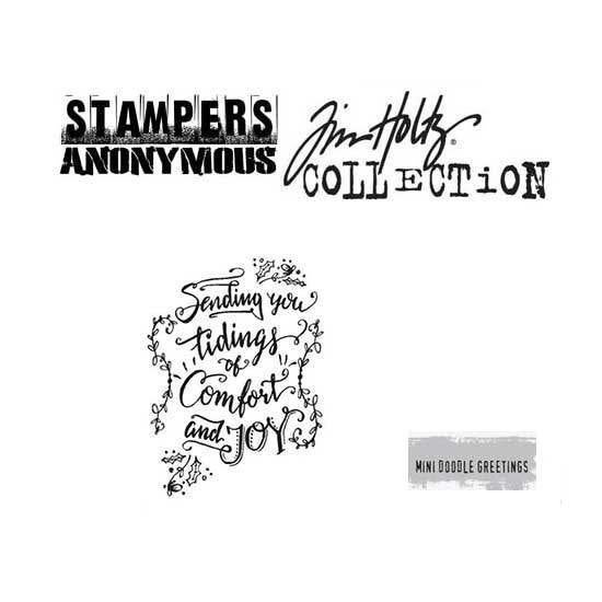 SA Tim Holtz Mini Cling Stamp Doodle Greetings #287/03, Verzenden, Nieuw, EZ-mounted stempel