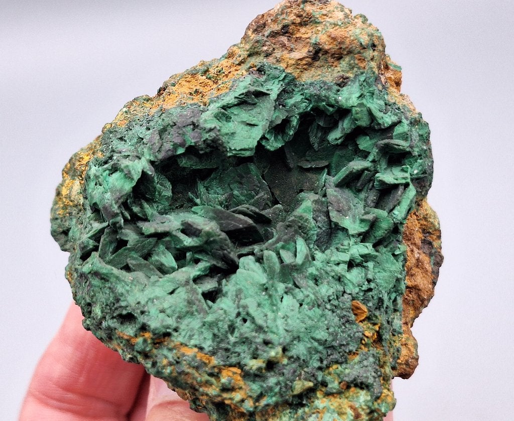 Malachiet psm na Azuriet - Tsumeb Mine, Namibië, Ophalen of Verzenden