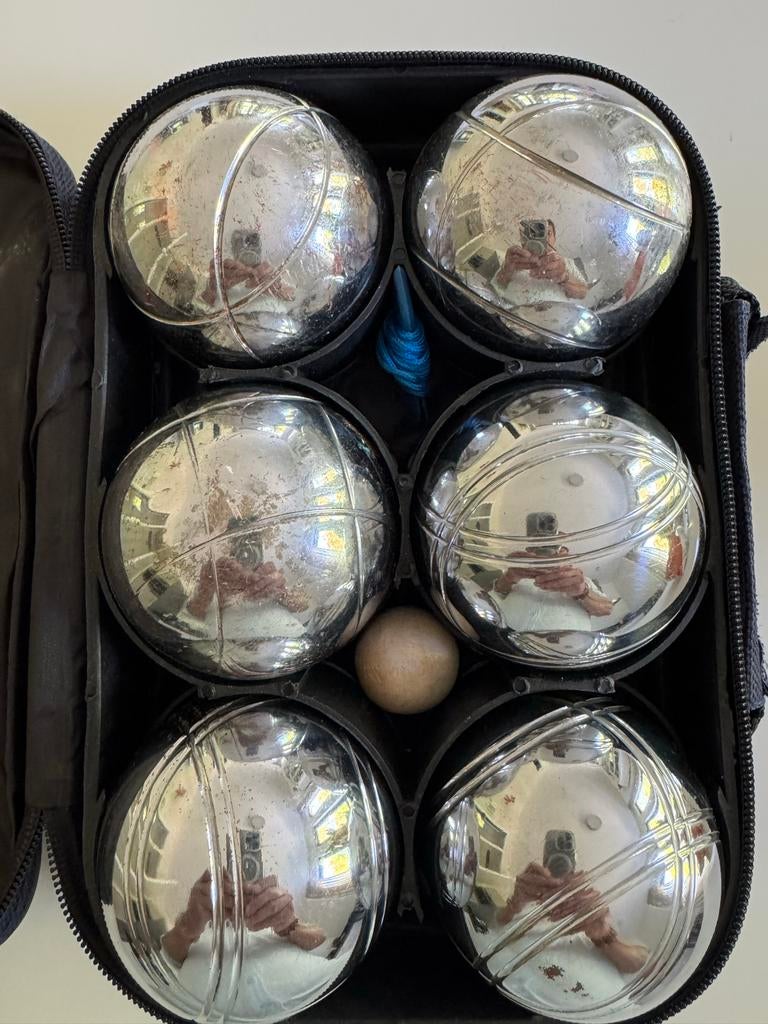 Jeu de Boules setje, 6 ballen - inclusief tasje, Ophalen of Verzenden, Gebruikt
