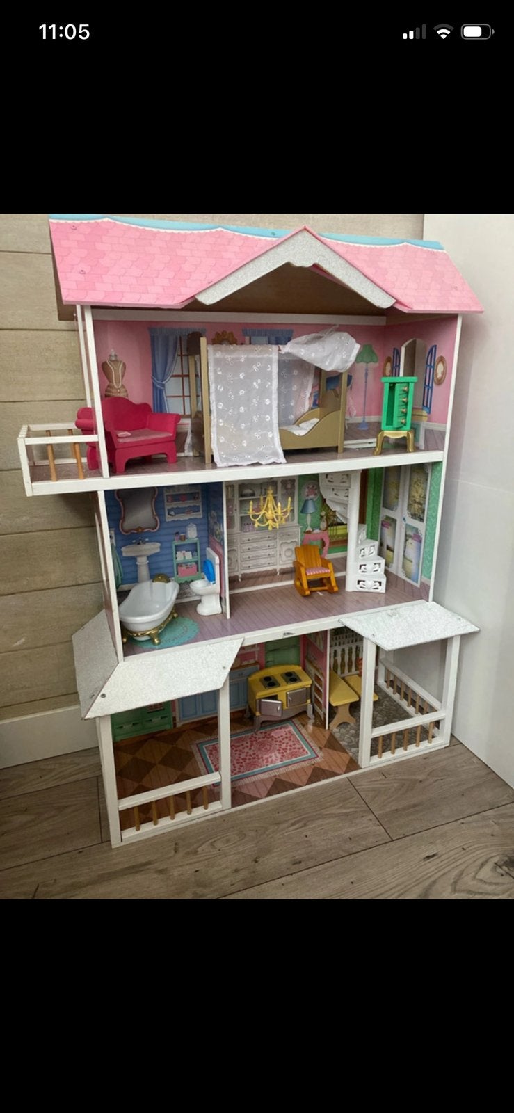 mega barbie poppenhuis maileg 120cmx75cm, Ophalen, Gebruikt, Poppenhuis