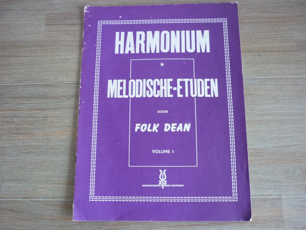 Folk Dean - Harmonium Melodische-etuden volune 1, Ophalen of Verzenden, Gebruikt, Les of Cursus, Orgel