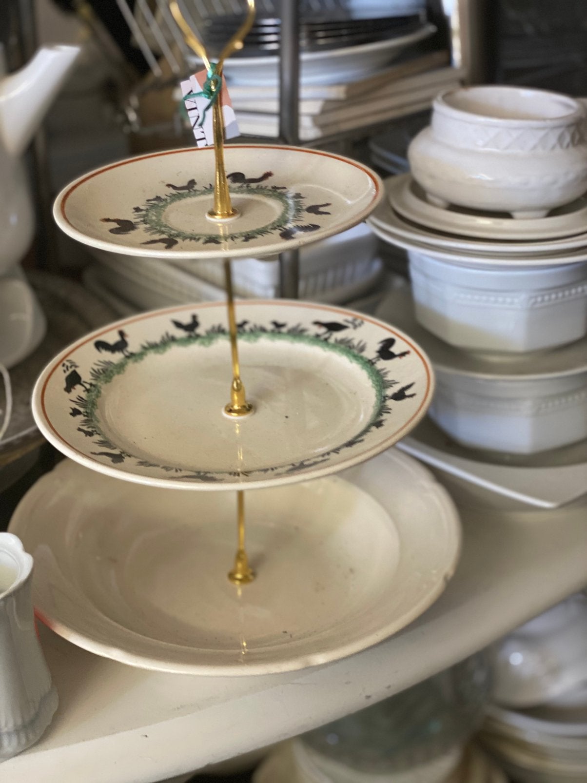 Etagère met kippetjes, Huis en Inrichting, Woonaccessoires | Etagères, Ophalen of Verzenden, Zo goed als nieuw