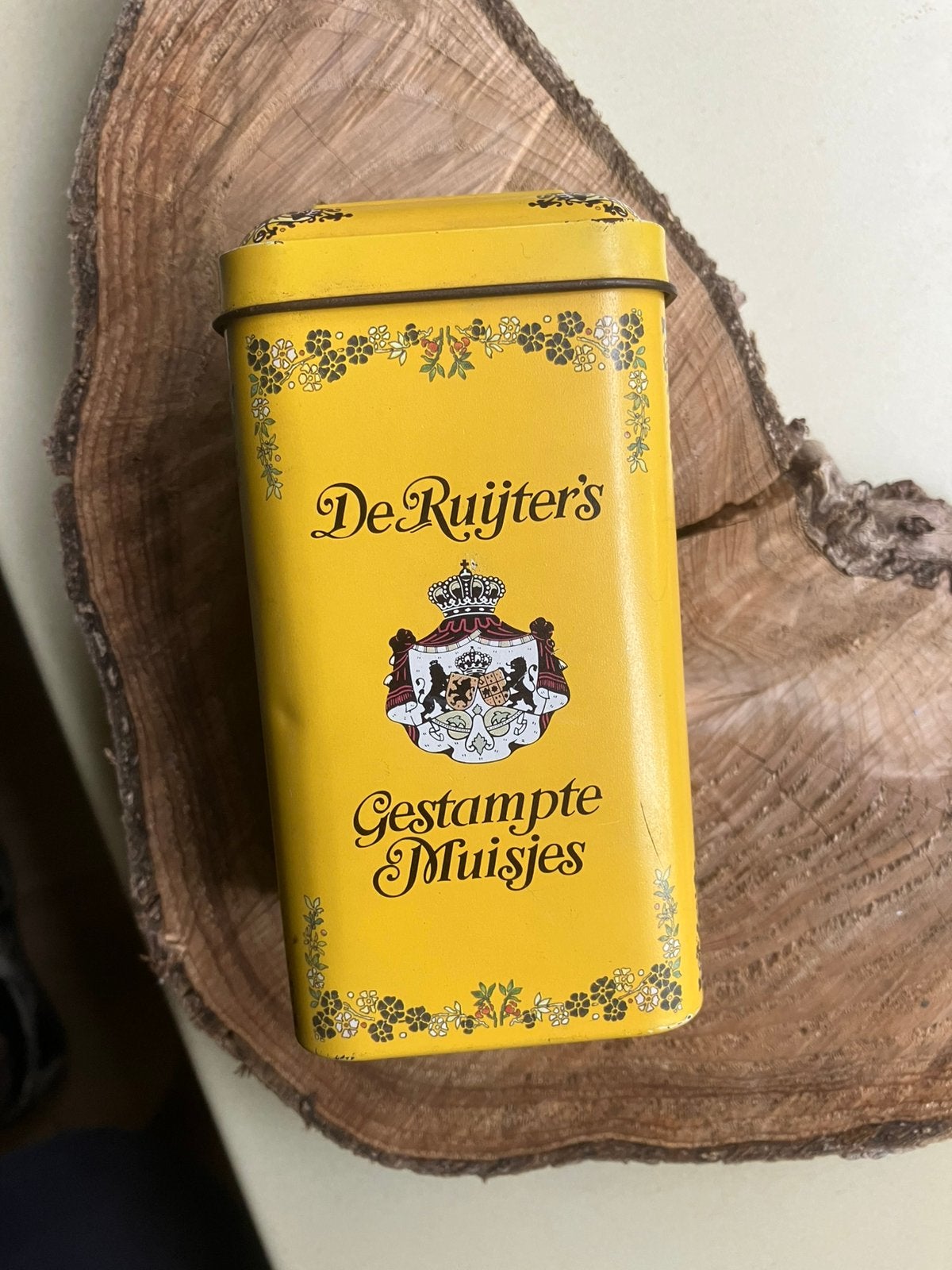 Vintage De Ruijter GESTAMPTE MUISJES nog 1 blik over, Verzamelen, Blikken, Ophalen of Verzenden, Gebruikt, Overige, Overige merken