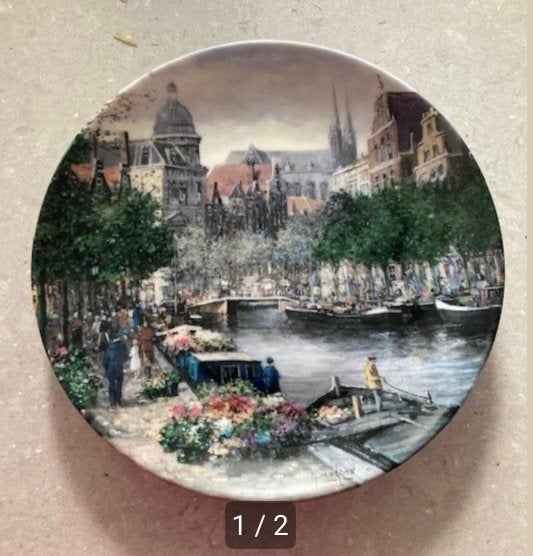 Wandbordje Amsterdam, Ophalen of Verzenden, Zo goed als nieuw, Wandbord of Wandpaneel, Met ophangsysteem
