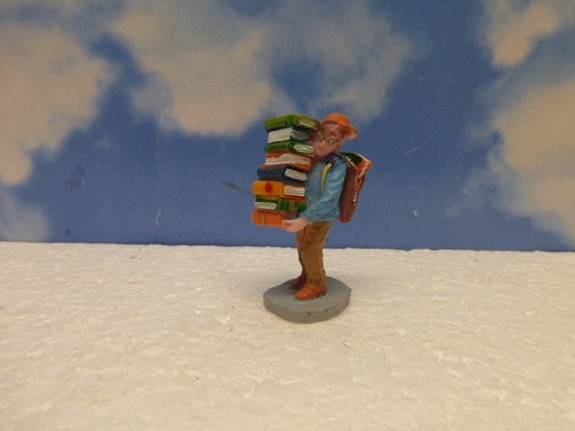 lemax bookworm kerstdorp poppetje figurine beeldje kerst, Ophalen of Verzenden, Zo goed als nieuw