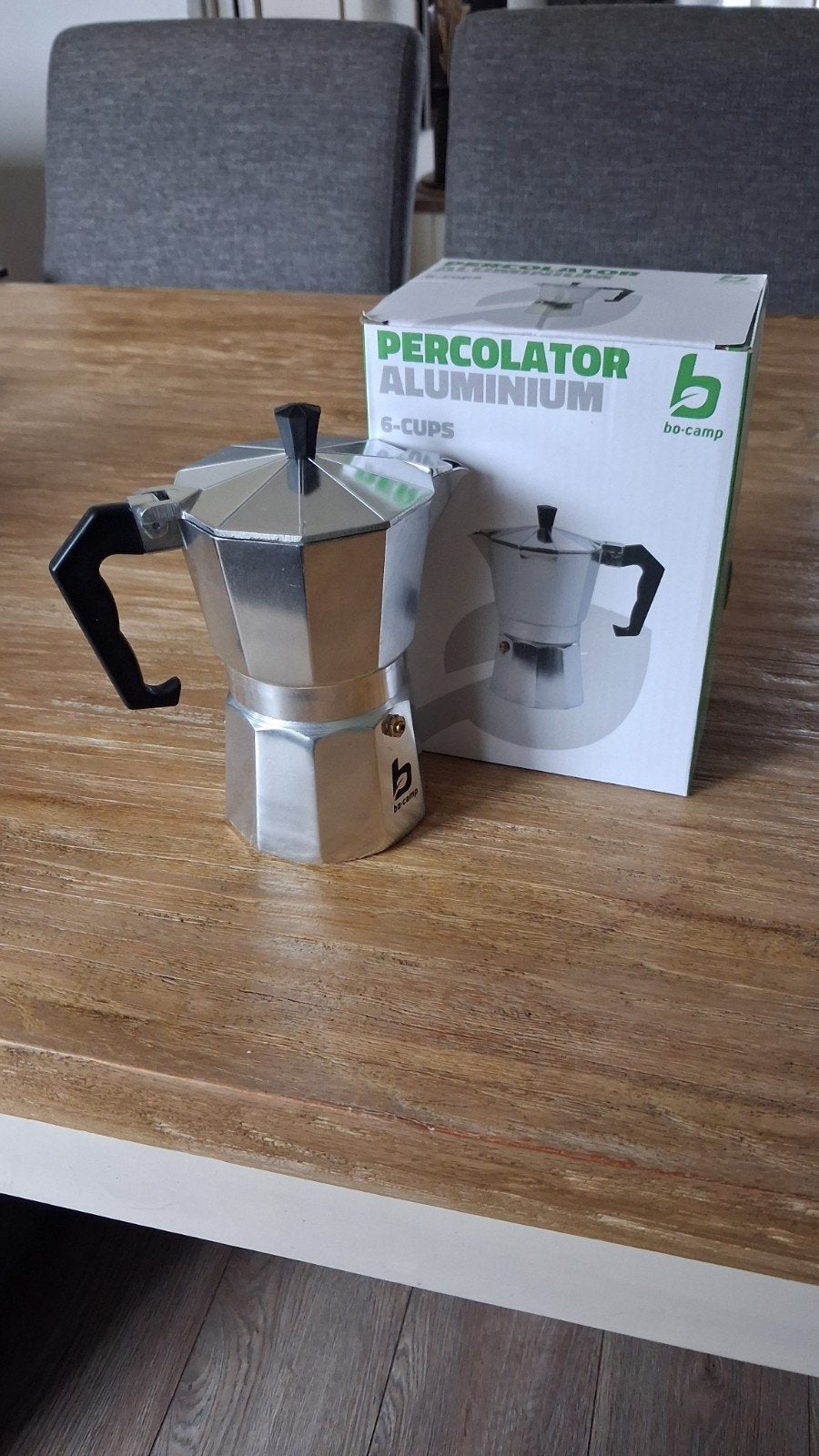 Nieuwe Percolator Aluminium 6-kops in doos, Witgoed en Apparatuur, Ophalen of Verzenden, Nieuw