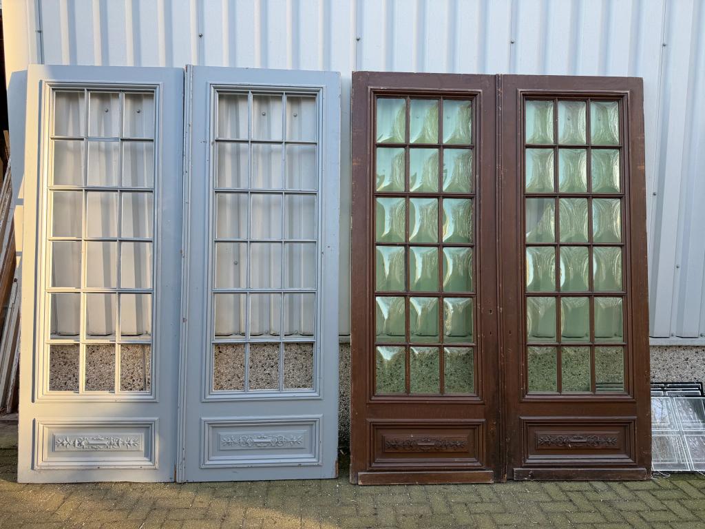 2 unieke sets antieke dubbele deuren 97,5 x 257 per deur, La belle porte, Jurgen.hoogenboezem@gmail.com, Binnendeur, Ophalen of Verzenden
