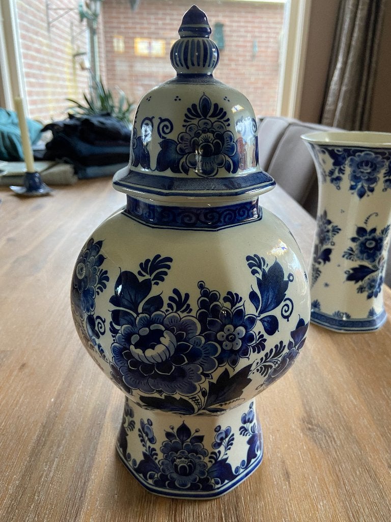 Vazen, Huis en Inrichting, Ophalen, Zo goed als nieuw, Blauw, Overige materialen