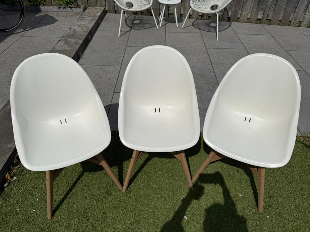 3 IKEA FANBYN stoelen, Tuin en Terras, Tuinstoelen, Zo goed als nieuw, Kunststof, Ophalen