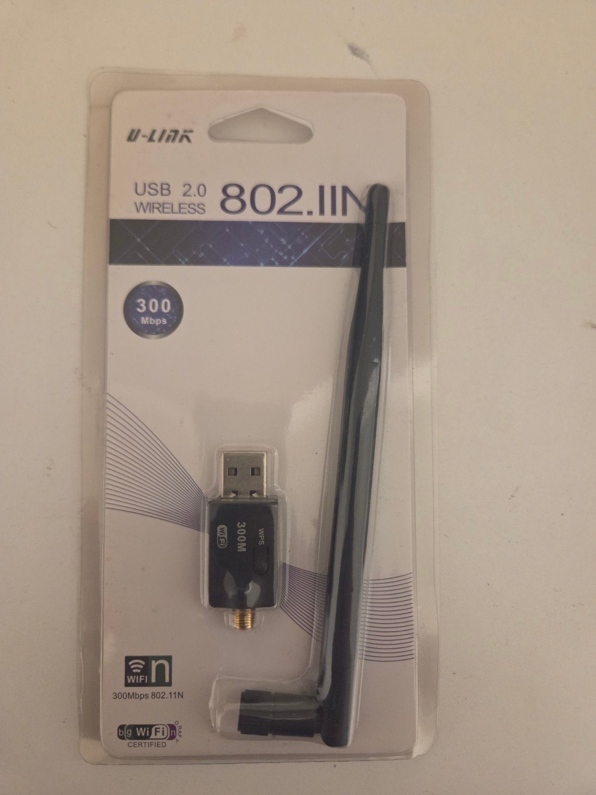 U-Link USB 2.0 Wireless 802.11N WiFi Adapter 300Mbps, Computers en Software, Ophalen of Verzenden, Nieuw, Extern, U-Link