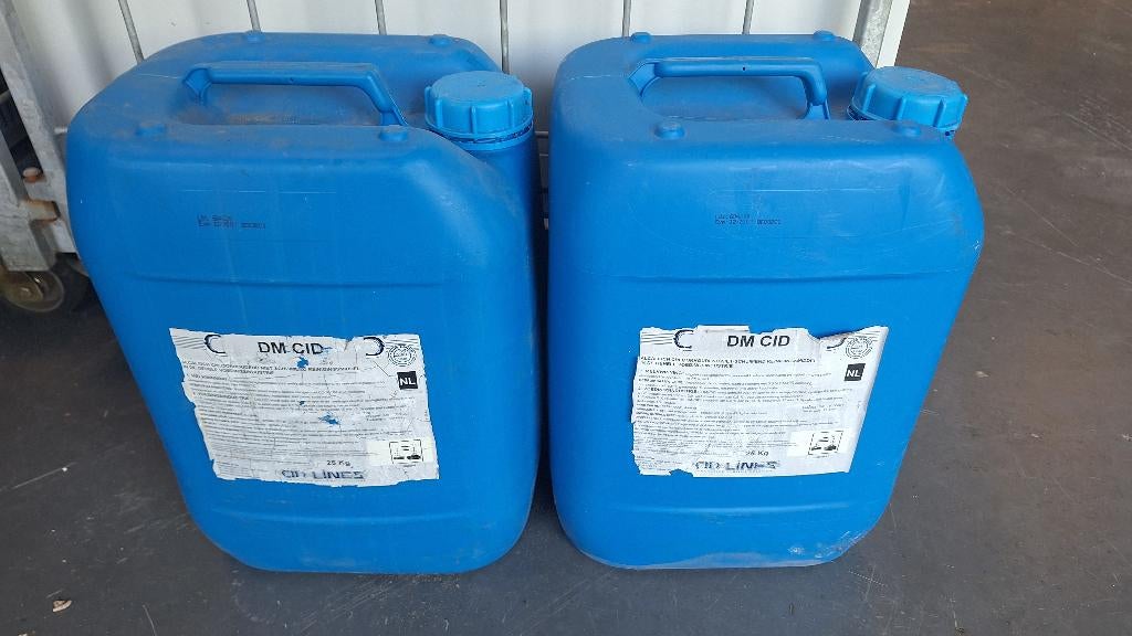 2 kannen DM CID schoonmaakmiddel 25kg, Ophalen, ., ., Schoonmaakmiddel