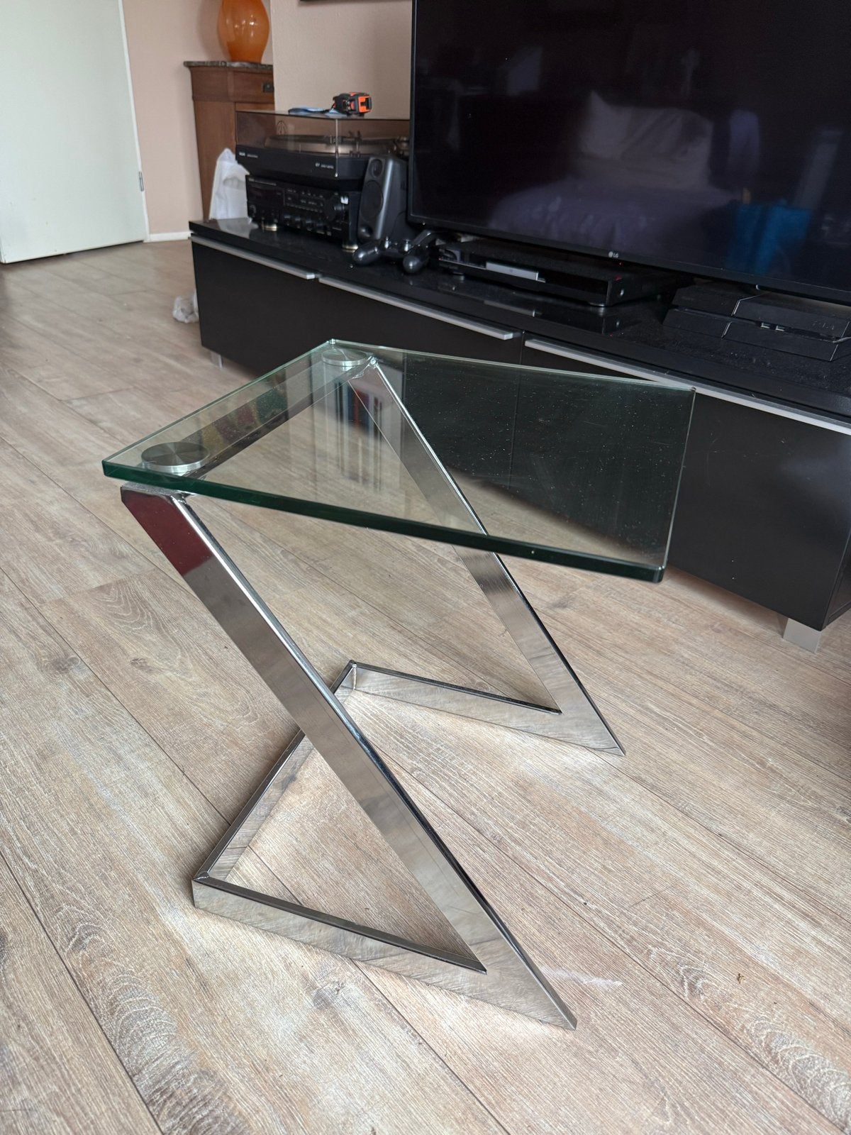 Gebra design bijzettafel, Ophalen, Rechthoekig, Glas