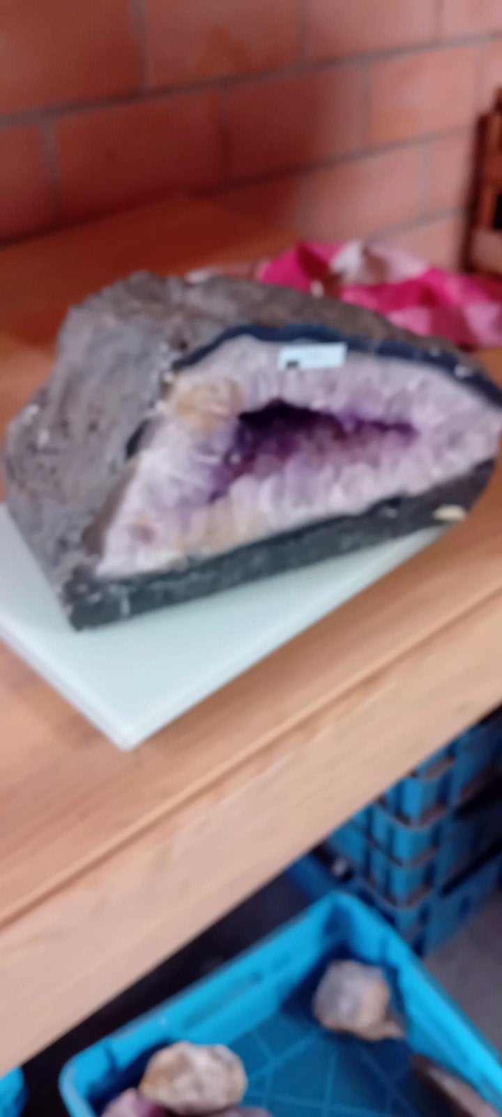 Grote Amethist Geode - 13.55 kg, Ophalen, Mineraal