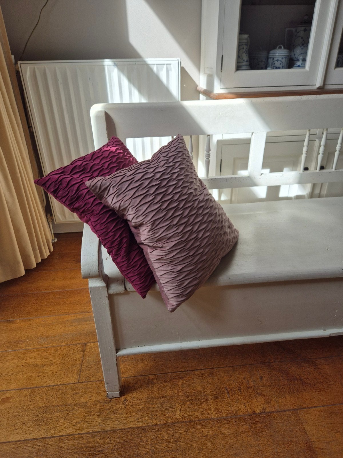 Prachrige brocante bank met opbergruimte - 180x50 cm, Ophalen, Gebruikt, Minder dan 75 cm, 150 tot 200 cm