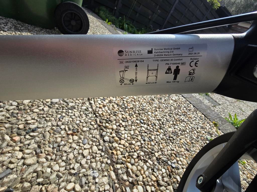 Gemino 30 rollator, Diversen, Ophalen