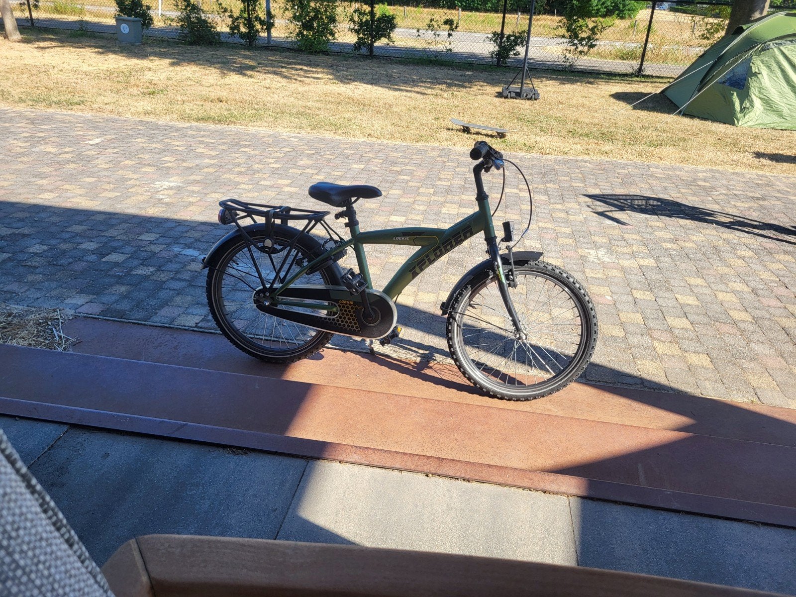 Stevige kinderfiets - Groen, Fietsen en Brommers, Fietsen | Heren | Herenfietsen, Gebruikt, Velgrem, Minder dan 49 cm, Ophalen
