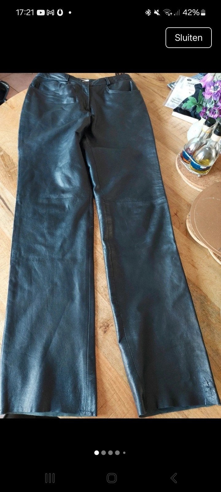 Nieuwe echt lederen dames (motor)broek, zwart, maat 40, Foxy Fashion, Ophalen of Verzenden, Nieuw, Maat 38/40 (M)